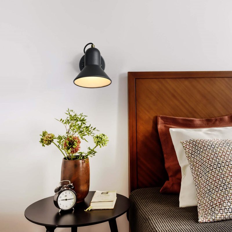 Aplică de perete Astama, negru, E27, Light Prestige