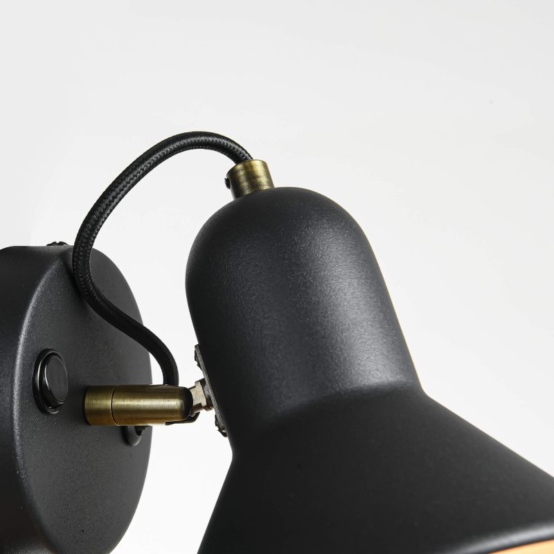 Aplică de perete Astama, negru, E27, Light Prestige