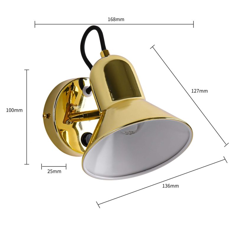Aplica Astama aurie 1xE27 Light Prestige - imagine 9