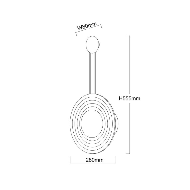 Aplica LED CCT, chihlimbar, stil elegant, Bell Light Prestige - imagine 6