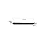 Aplica neagră 40 cm IP54 LED CCT, iluminat exterior, Bodo Light Prestige
