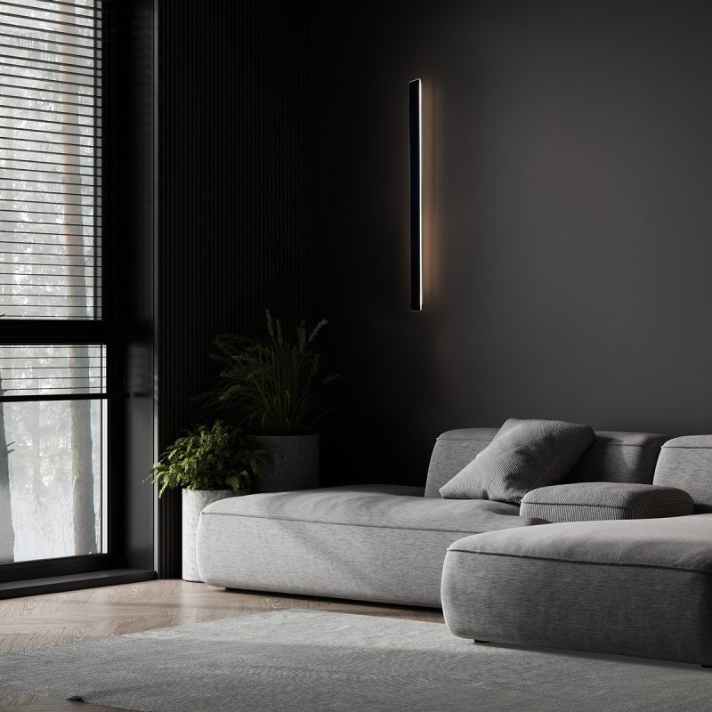 Aplica neagră 90 cm IP54 LED CCT, iluminat exterior, Bodo Light Prestige - imagine 4