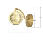 Aplica aurie LED CCT, design sofisticat, Brillant Light Prestige