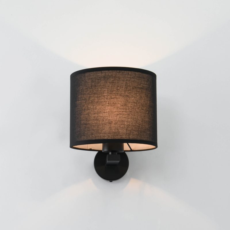 Aplica neagră 1xE27, montaj perete, Cecina Light Prestige