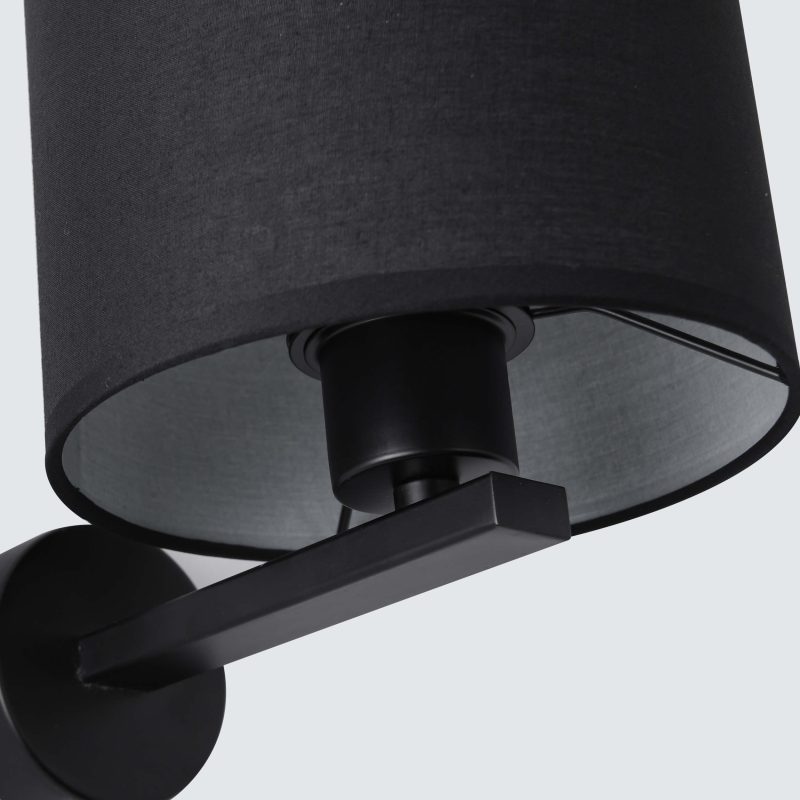 Aplica neagră 1xE27, montaj perete, Cecina Light Prestige