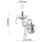 Aplica Cristallo argintie 1xE14 Light Prestige
