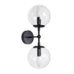 Aplica Dorado negru-transparentă 2xE14 Light Prestige