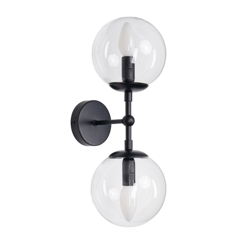 Aplica Dorado negru-transparentă 2xE14 Light Prestige - imagine 2
