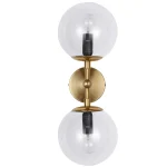 Aplica de perete, aplica auriu-transparentă 2xE14, 42 cm, Light Prestige Dorado