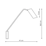 Aplica cu braț Futuro albă 1xGU10 Light Prestige