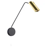Aplica cu braț flexibil negru-aurie 1xGU10, design modern, Futuro Light Prestige