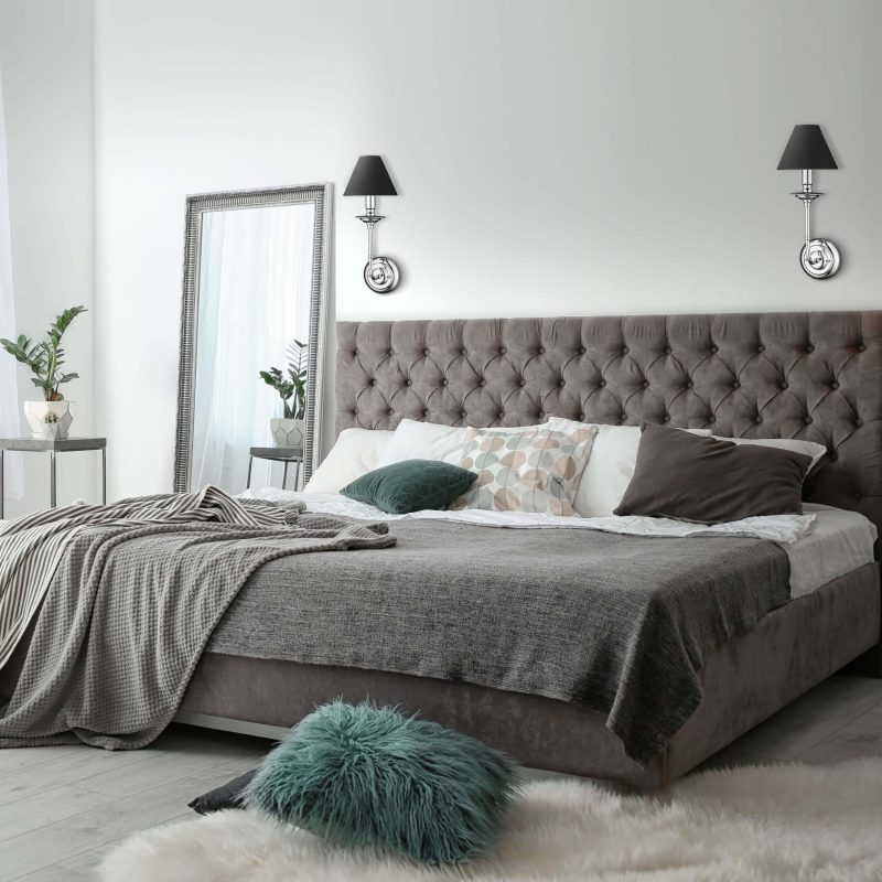 Aplica argintiu-neagră 1xE14, stil glamour Light Prestige