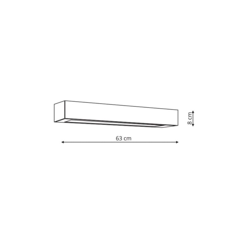 Aplica Ibros 63 cm albă IP44 LED 3000K Light Prestige - imagine 3