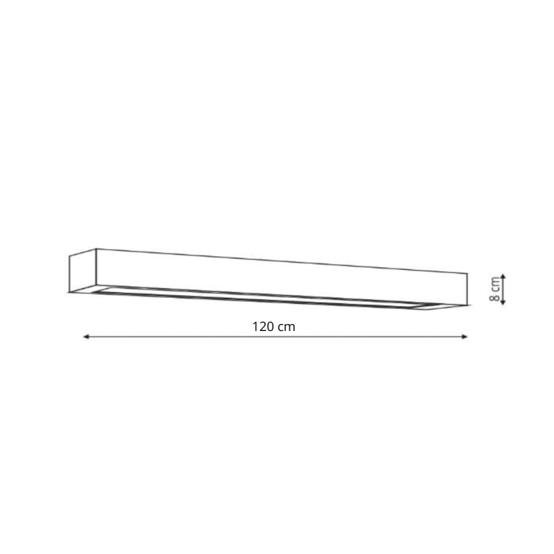 Aplica Ibros 120 cm albă IP44 LED 3000K Light Prestige - imagine 3