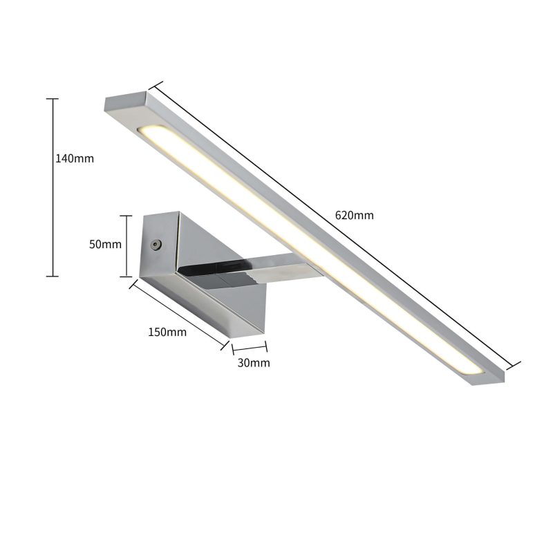 Aplica Isla crom 62 cm IP44 LED CCT Light Prestige - imagine 6
