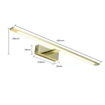 Aplica aurie 62 cm IP44 LED CCT, iluminat perete, Isla Light Prestige