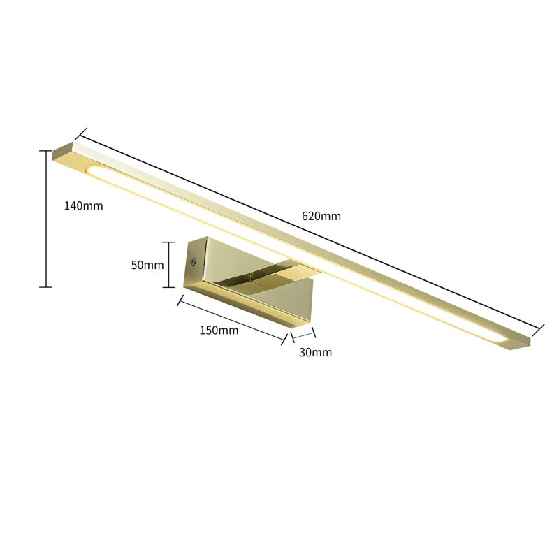 Aplica aurie 62 cm IP44 LED CCT, iluminat perete, Isla Light Prestige - imagine 7