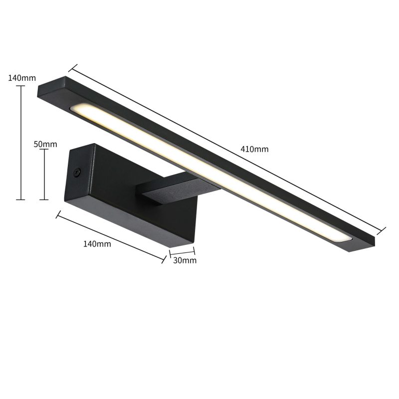 Aplica Isla neagră 41 cm IP44 LED CCT Light Prestige