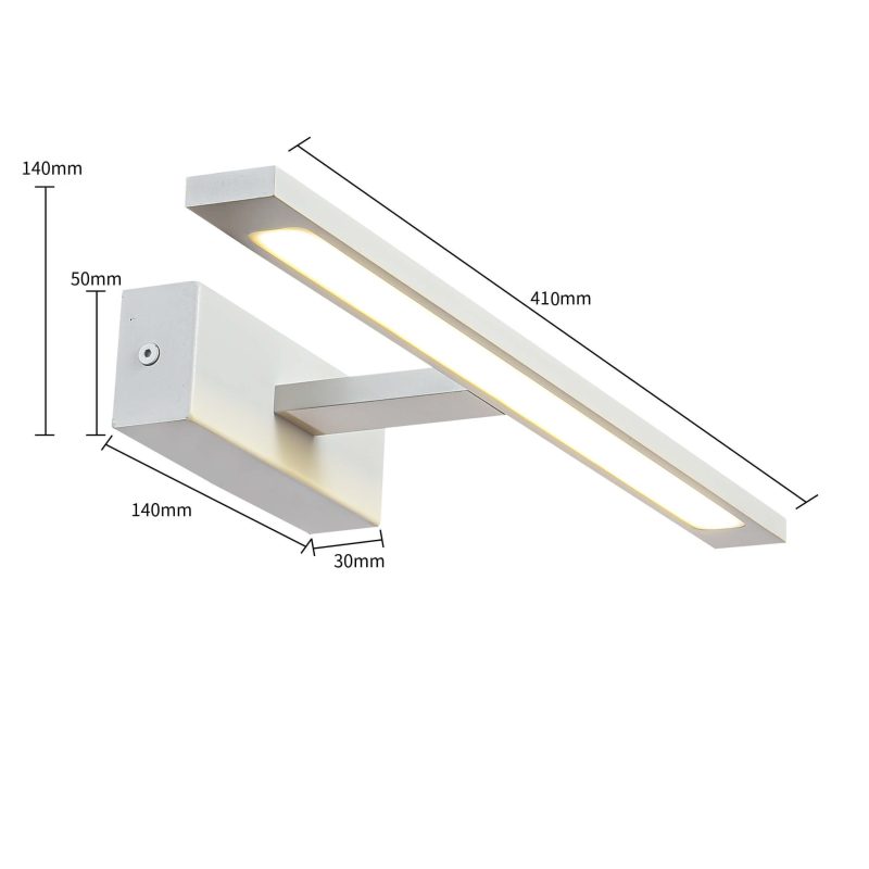 Aplica albă 41 cm IP44 LED CCT, iluminat de perete, Isla Light Prestige - imagine 7