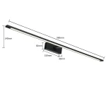 Aplica Isla XXL neagră 96 cm IP44 LED CCT Light Prestige