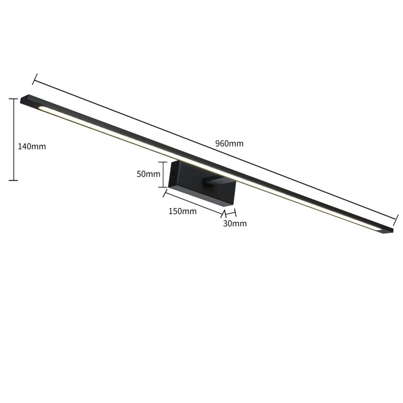 Aplica Isla XXL neagră 96 cm IP44 LED CCT Light Prestige - imagine 7
