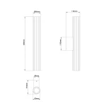 Aplica albă 45 cm LED CCT, iluminat baie, Linea Light Prestige