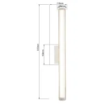Aplica albă 61 cm LED CCT, iluminat baie, Linea Light Prestige