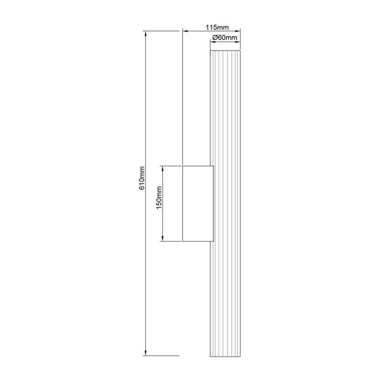 Aplica albă 61 cm LED CCT, iluminat baie, Linea Light Prestige