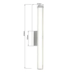 Aplica crom 61 cm LED CCT, iluminat baie, Linea Light Prestige