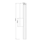 Aplica crom 61 cm LED CCT, iluminat baie, Linea Light Prestige