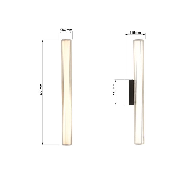 Aplica neagră 45 cm LED CCT, iluminat baie, Linea Light Prestige - imagine 6