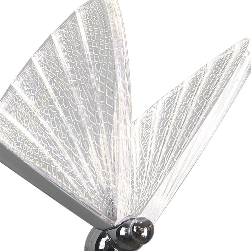 Aplica argintie LED CCT, design elegant, Mariposa Light Prestige