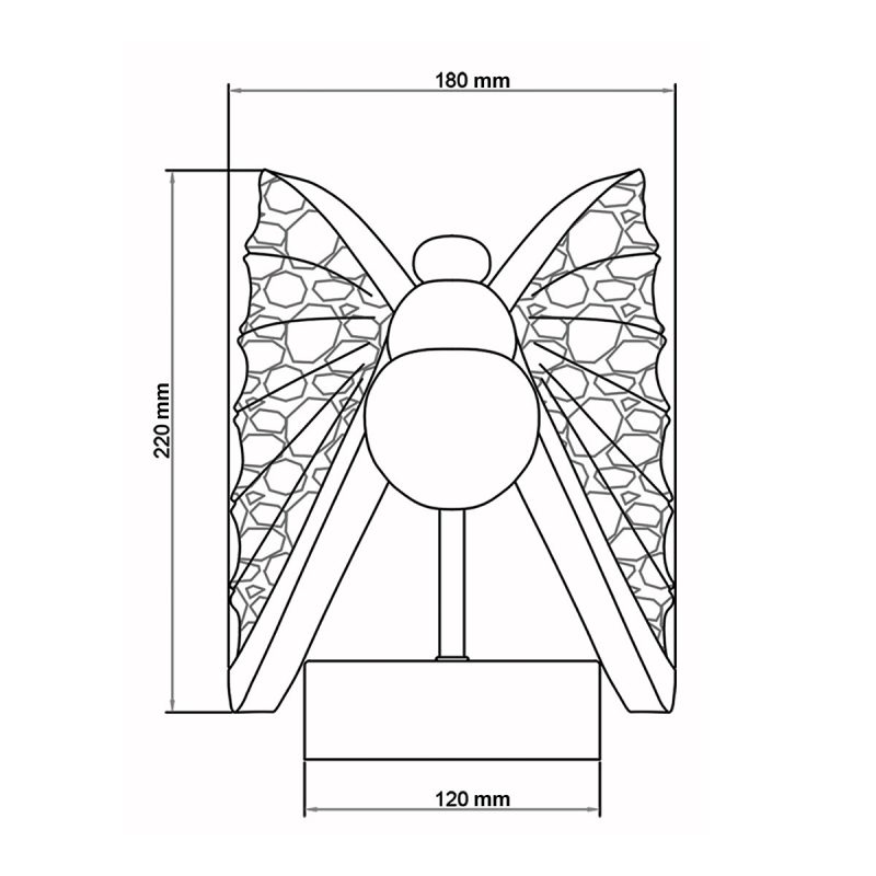 Aplica argintie LED CCT, design elegant, Mariposa Light Prestige
