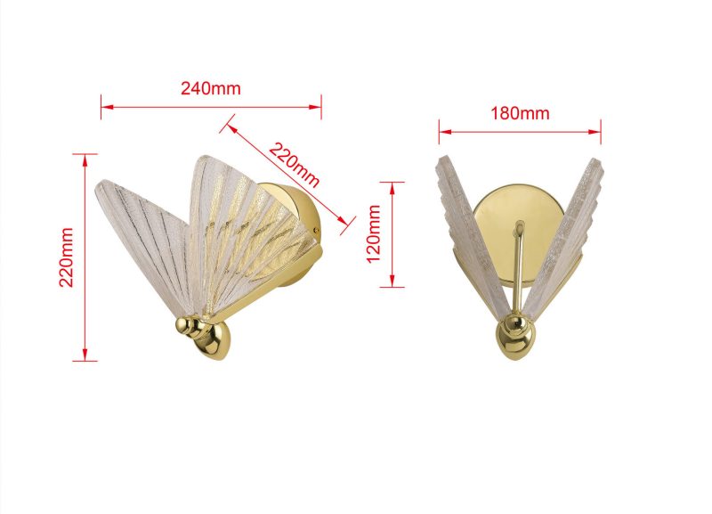 Aplica aurie LED CCT, iluminat reglabil, Mariposa Light Prestige - imagine 9