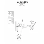 Aplica albă LED 3000K, slim 60cm, Modern Slim Light Prestige
