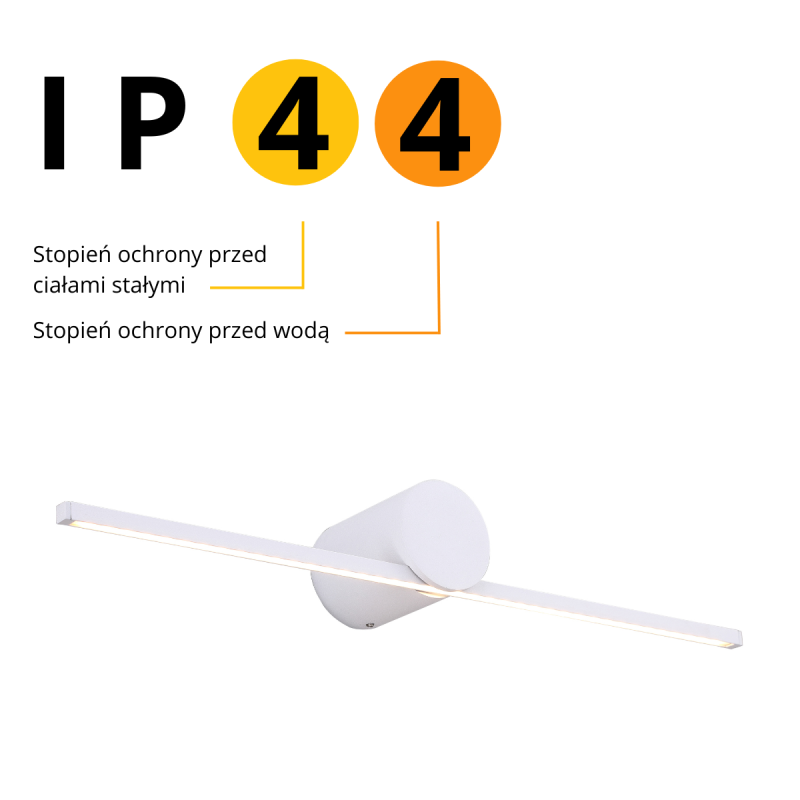 Aplica albă LED 3000K, slim 60cm, Modern Slim Light Prestige