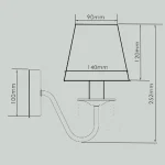 Aplica Mona argintie 1xE14 Light Prestige