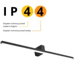 Aplica neagră 90 cm IP44 LED 4000K, iluminat oglindă, Nevada Light Prestige