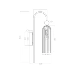 Aplică de perete Piega cu abajur alb, iluminat interior, Light Prestige, model LP-939/1W