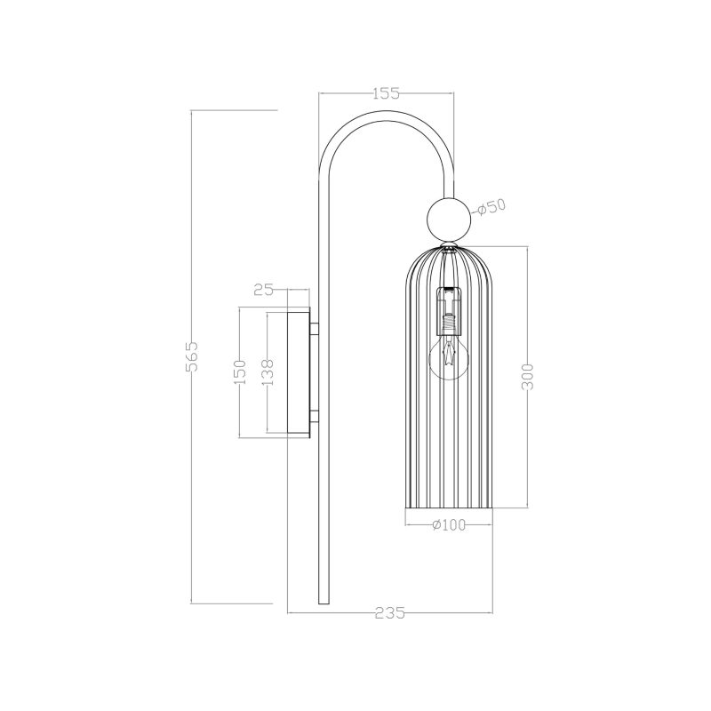 Aplica albă 1xE14, iluminat perete, Piega Light Prestige - imagine 6