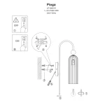 Aplică de perete Piega cu abajur alb, iluminat interior, Light Prestige, model LP-939/1W