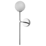 Aplica cromată IP44 baie cu abajur sferic mat, Piruleta Light Prestige, 49x20x20 cm