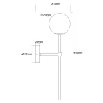 Aplica neagră IP44 1xG9, iluminat baie, Piruleta Light Prestige