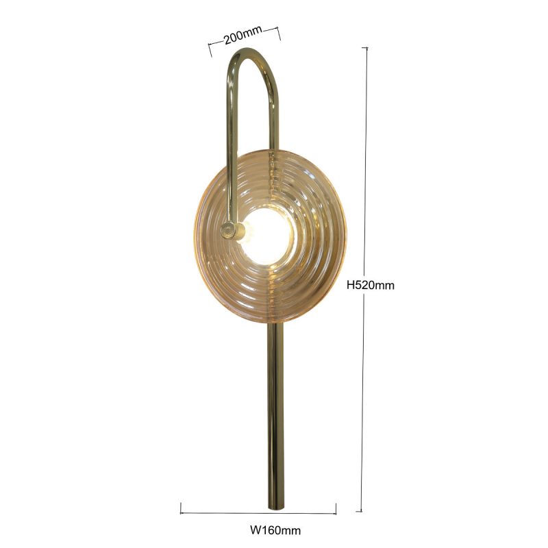 Aplica LED CCT, chihlimbar, design modern, Plato Light Prestige
