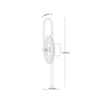Aplica LED CCT, chihlimbar, design modern, Plato Light Prestige