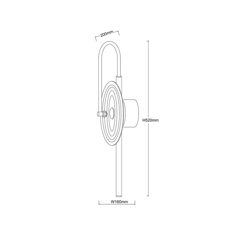 Aplica LED CCT, transparentă, design modern, Plato Light Prestige