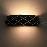 Aplica neagră de perete 1xE27, design simplu, Reus Light Prestige