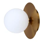Aplica perete auriu glob sticlă, Roma, Light Prestige, 18×18 cm