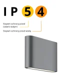 Aplica antracit LED 4000K, design compact, Sapri Light Prestige