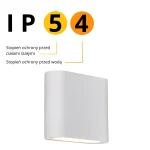 Aplica albă LED 4000K, design compact, Sapri Light Prestige